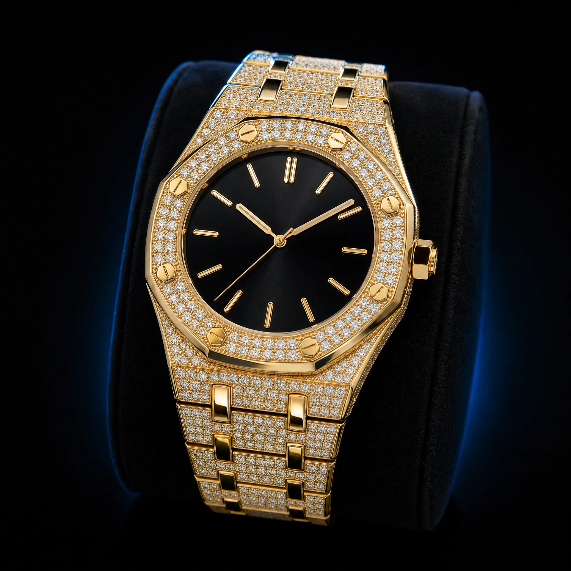 Two-tone gold luxury watch — solid gold case and bracelet work at the Richie Watch Atelier